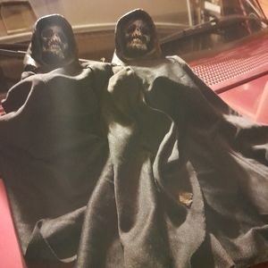 Vintage shrunken head Halloween decor